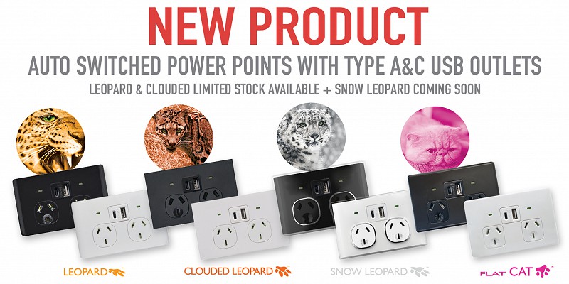 Type A&C USB chargers now available in Leopard ranges